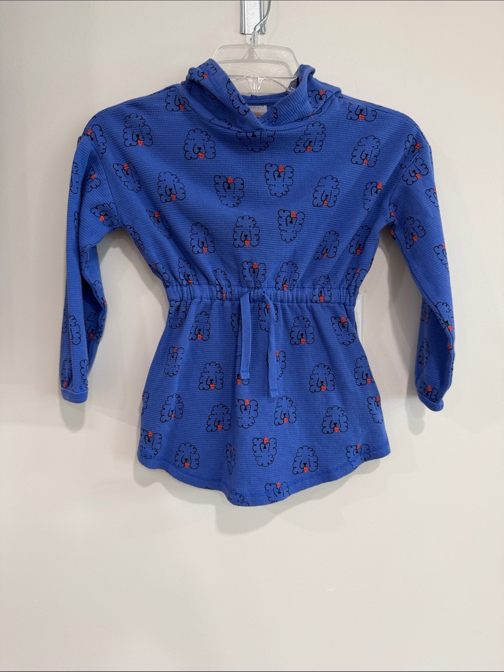 Hanna Andersson Blue Long-Sleeve Knit Tunic with Drawstring